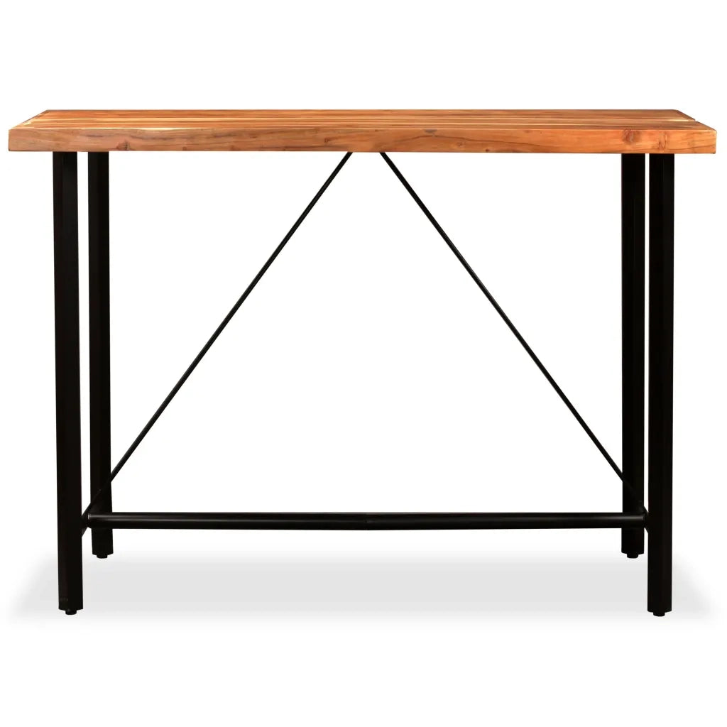 Tavolino da Bar in Legno Massello di Acacia 150x70x107 cm cod mxl 8810