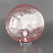 MOON LAMPADA DA TAVOLO D.40 CM. 1 LUCE VETRO ROSSO 1117-LT40-RO