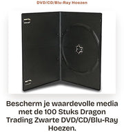 Hoes per DVD/CD/Blu-Ray - Protezione per Media - 100 Unità - Copertine Nere - Alta Qualità - Ideali per l'Archiviazione - Adatti per dispositivi diversi