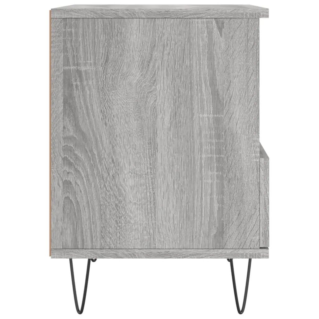 Comodino-Tavolino da notte Grigio Sonoma 40x35x50 cm in Legno Multistrato 750211