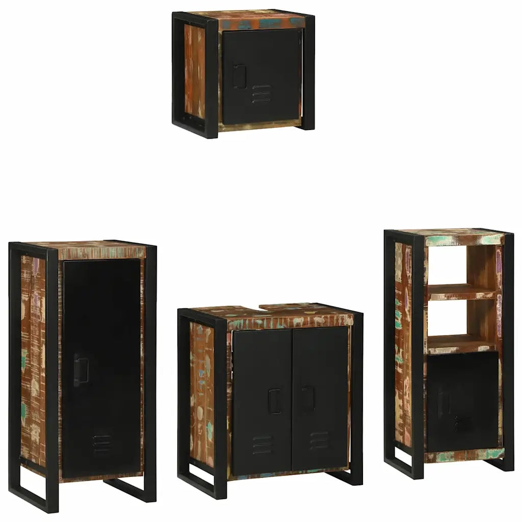 Set di mobili per il bagno 4 pcs Legno Recuperato Massello 3305655