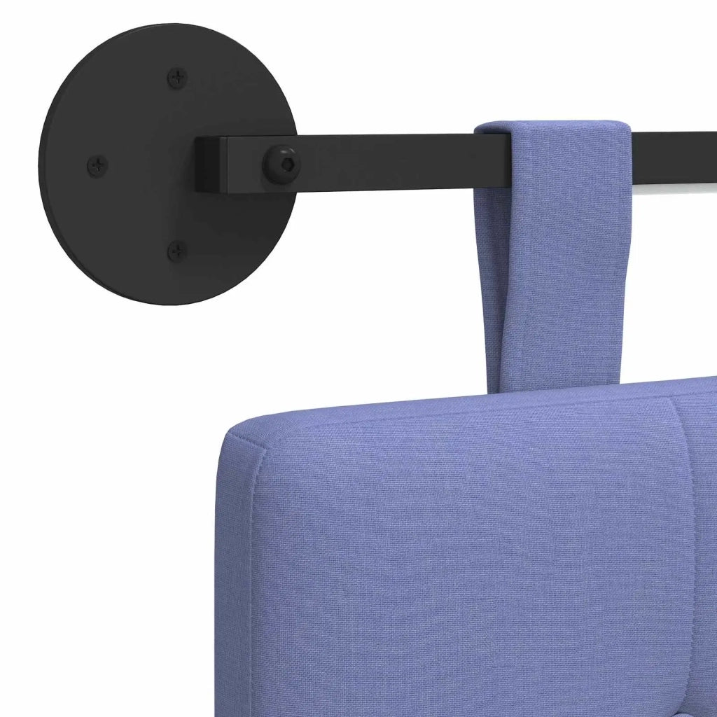 Testiera sospesa Con luce LED Blu jeans Tessuto