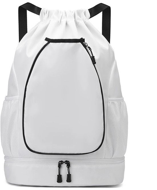 Borsa da tennis, borsa sportiva, unisex, impermeabile, borsa per racchette da tennis, accessori da tennis, adatta per sport fitness - Bianco