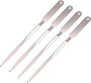 Set di 4 Apri-busta in Acciaio Inossidabile - Apripacchi per Casa, Ufficio e Scuola - Colore Argento - Duraturo e Pratico - Apri-busta Rapido e Preciso con Design Stilizzato.