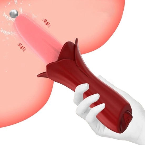 Prodotti per il divertimento sessuale per donne - Vibratore a forma di lingua - Vibratori per donne - Attivatore del clitoride - Resistenze 10 - Impermeabile acqua - Vibratore in silicone - Spedito in modo discreto