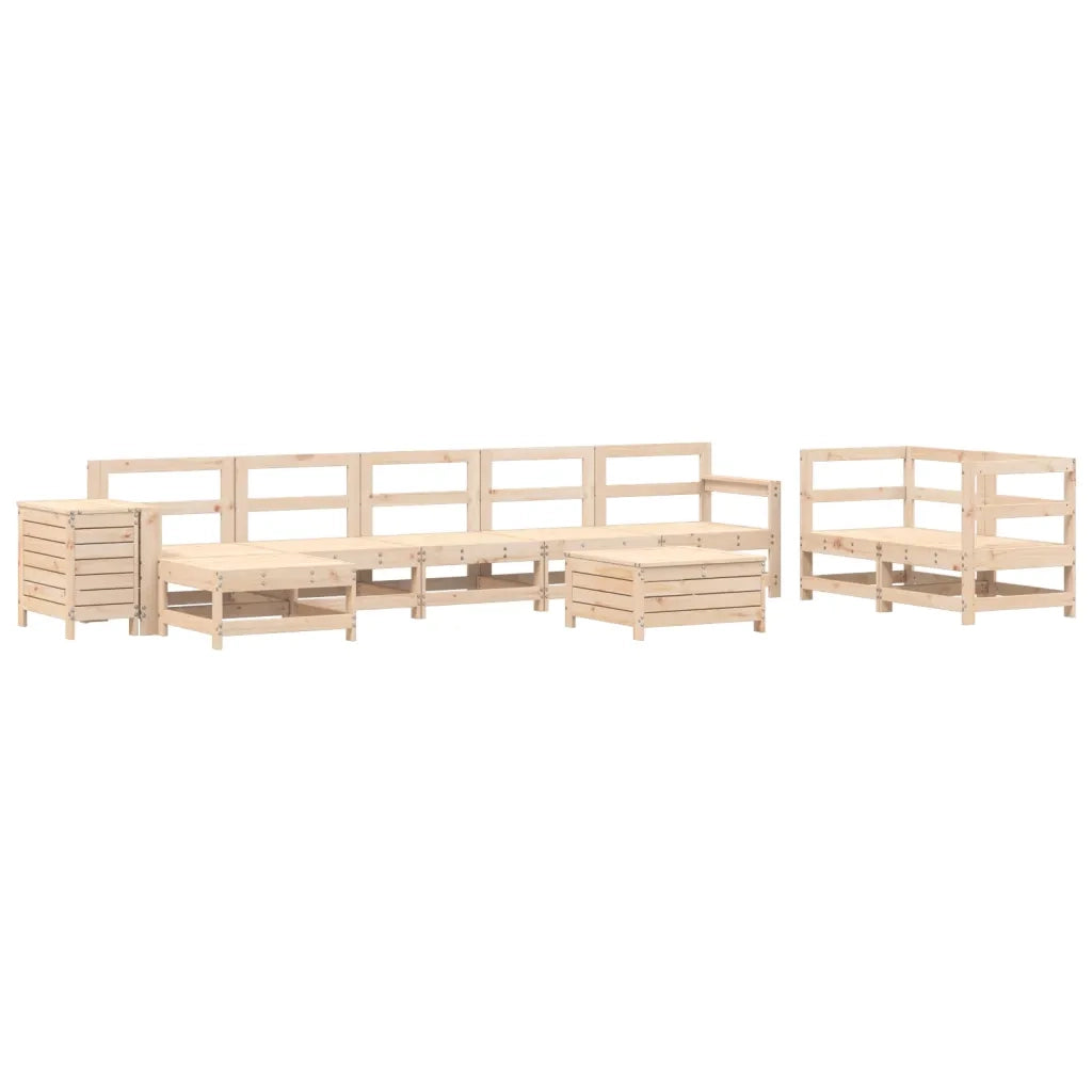 Set Divani da Giardino 10 pz in Legno Massello di Pino 3250664
