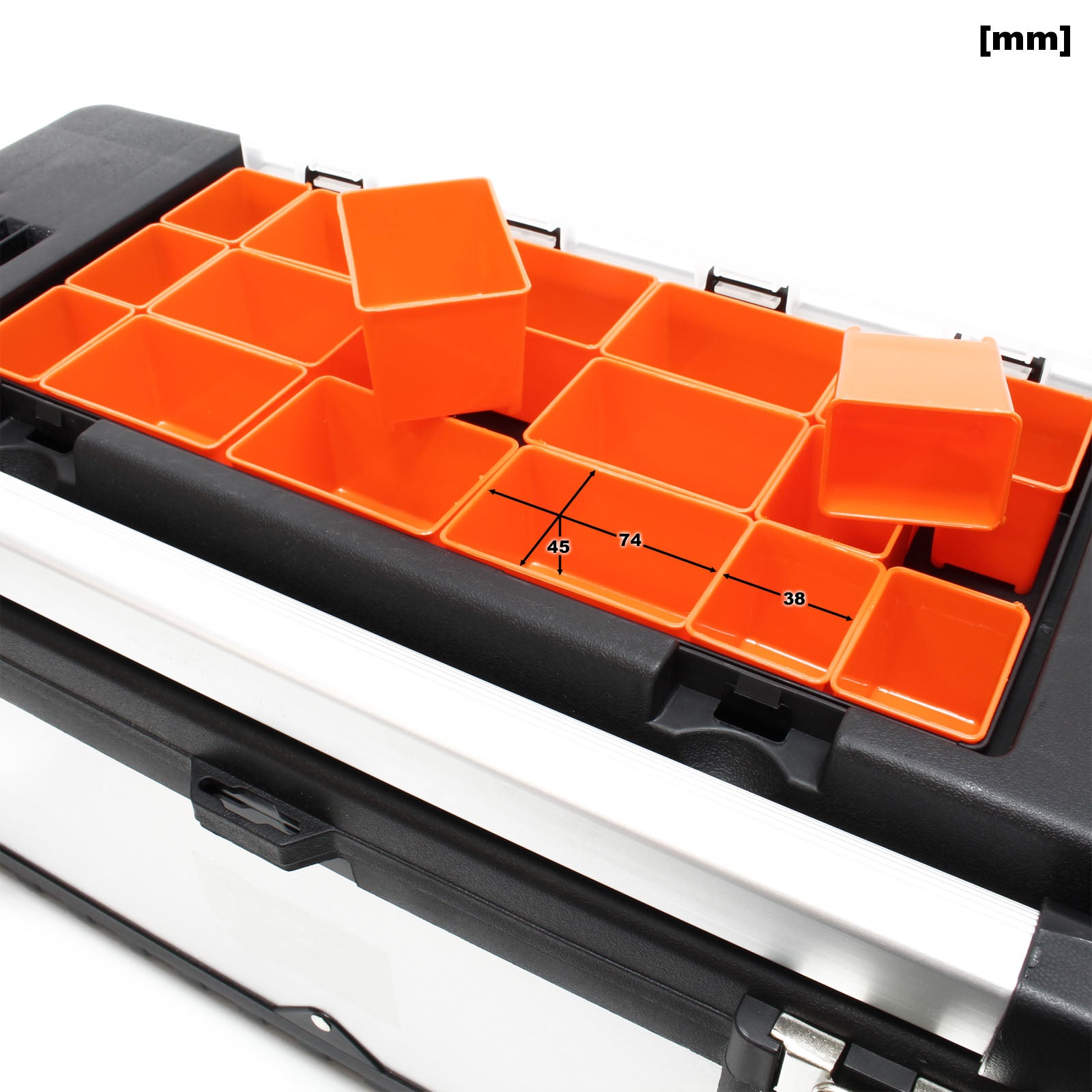 Valigetta porta attrezzi acciaio inox e plastica Cassetta portautensili con maniglia