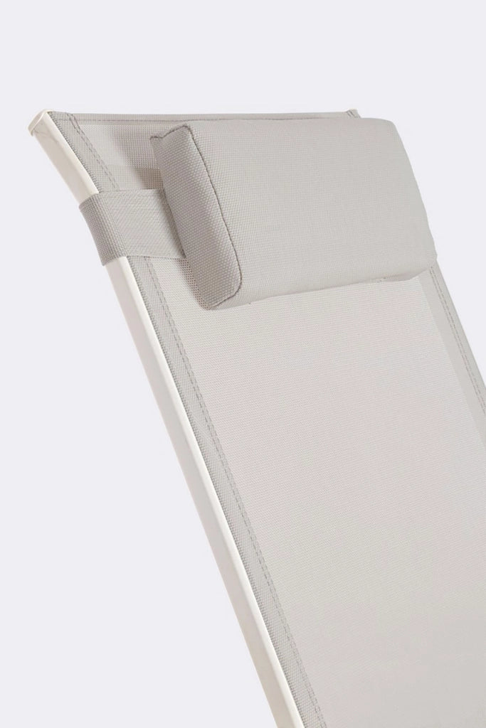 Poltrona a Dondolo da Giardino 60x107x95h cm in Acciaio e Textilene Ercolano Bianco e Grigio