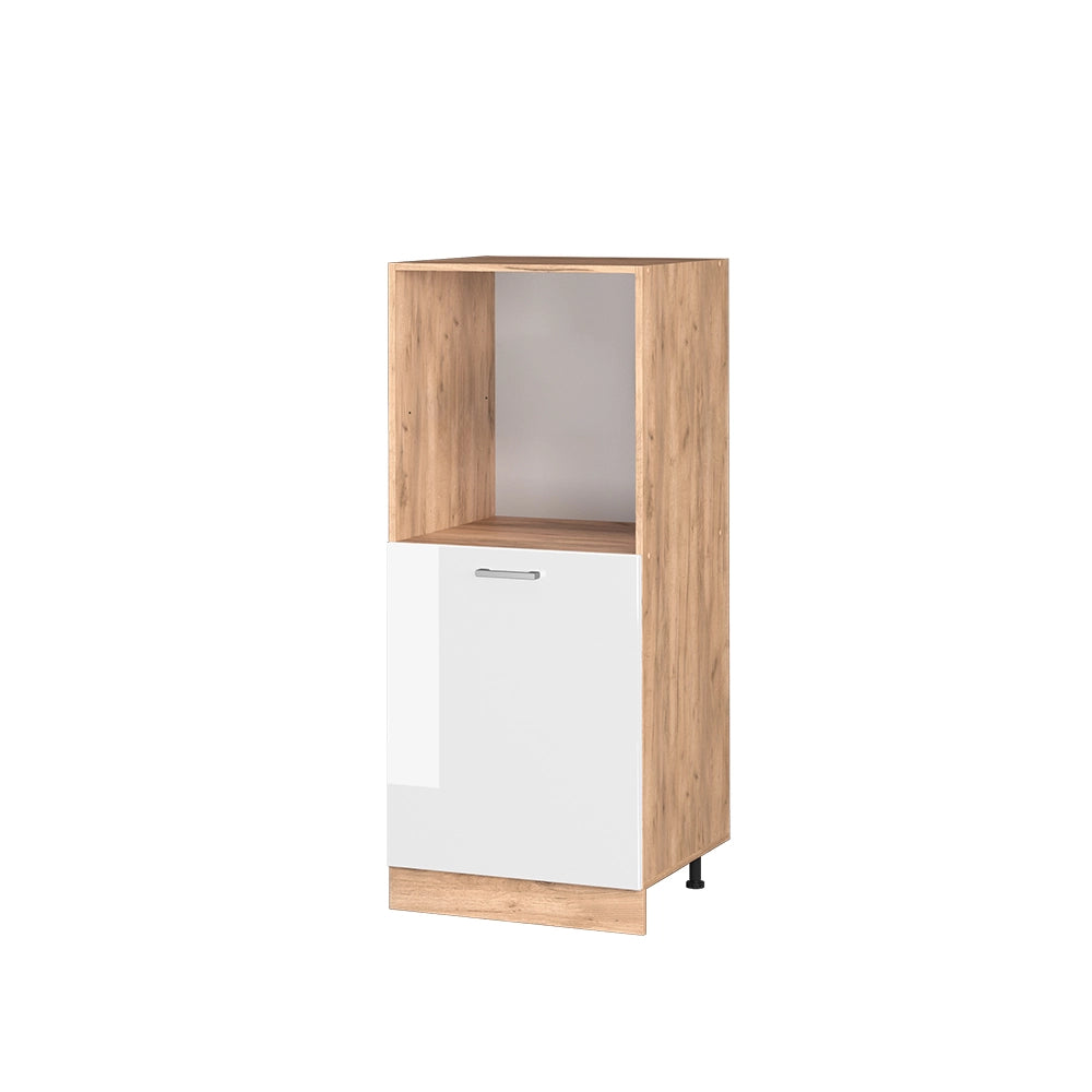 Mobile per forno da incasso R-Line Bianco lucido/Rovere dorato 60 cm Vicco