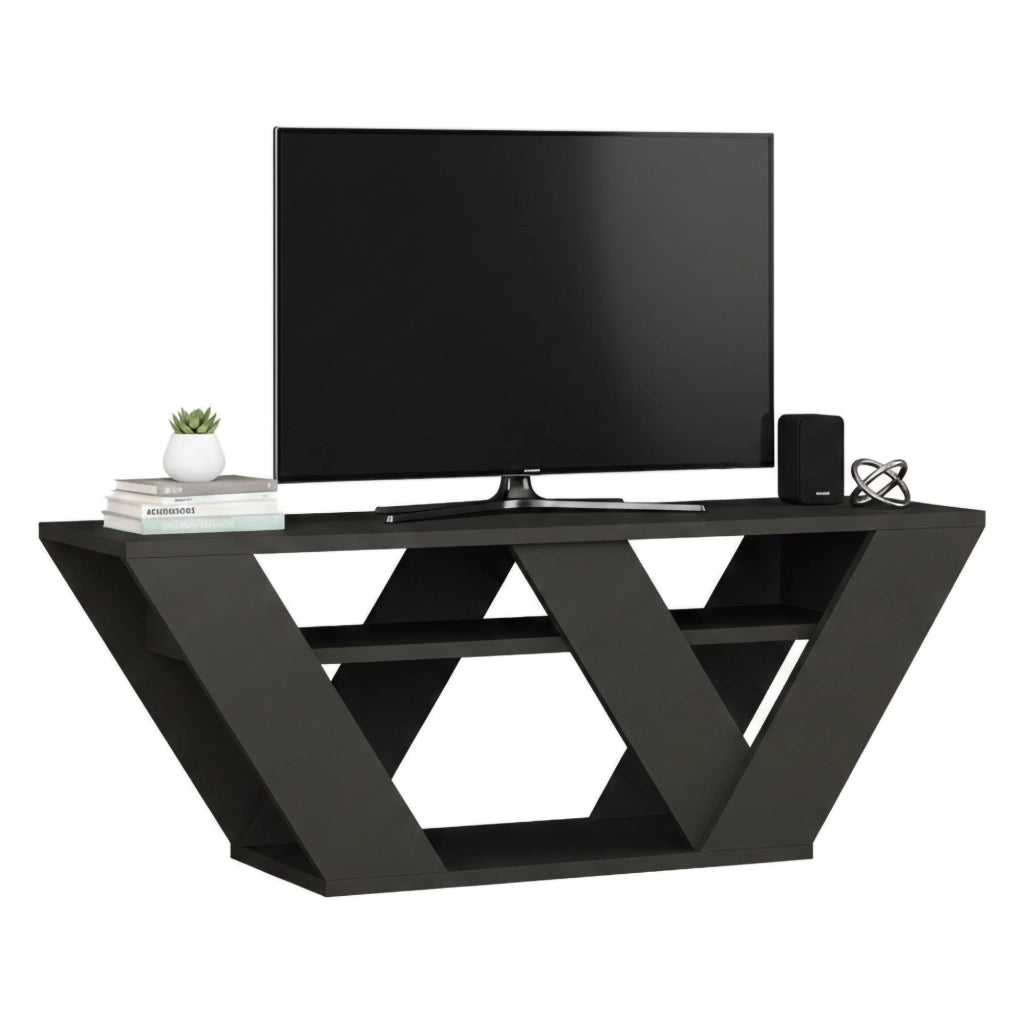 Mobile porta TV Amazzonite, Credenza da soggiorno, Armadio basso per TV, Base parete attrezzata, 110x30h40 cm, Antracite
