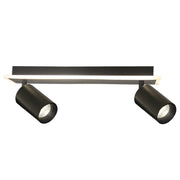 Plafoniera nera 40cm 2 spot orientabili GU10/LED CCT Parma