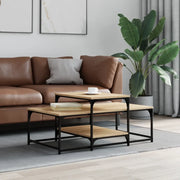 Tavolino da Salotto-Tavolino da soggiorno-Tavolo Rovere Sonoma 102x60x45cm Legno Multistrato