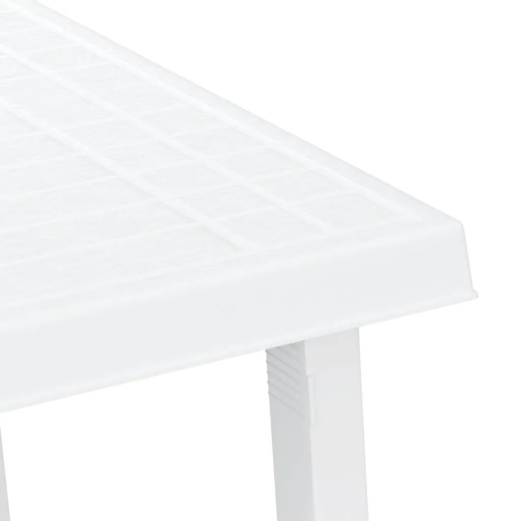 Tavolo da Campeggio Bianco 79x56x64cm in PP Aspetto in Legno 364737