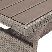 Tavolo da Giardino Grigio 120x70x66 cm in Polyrattan cod mxl 34150