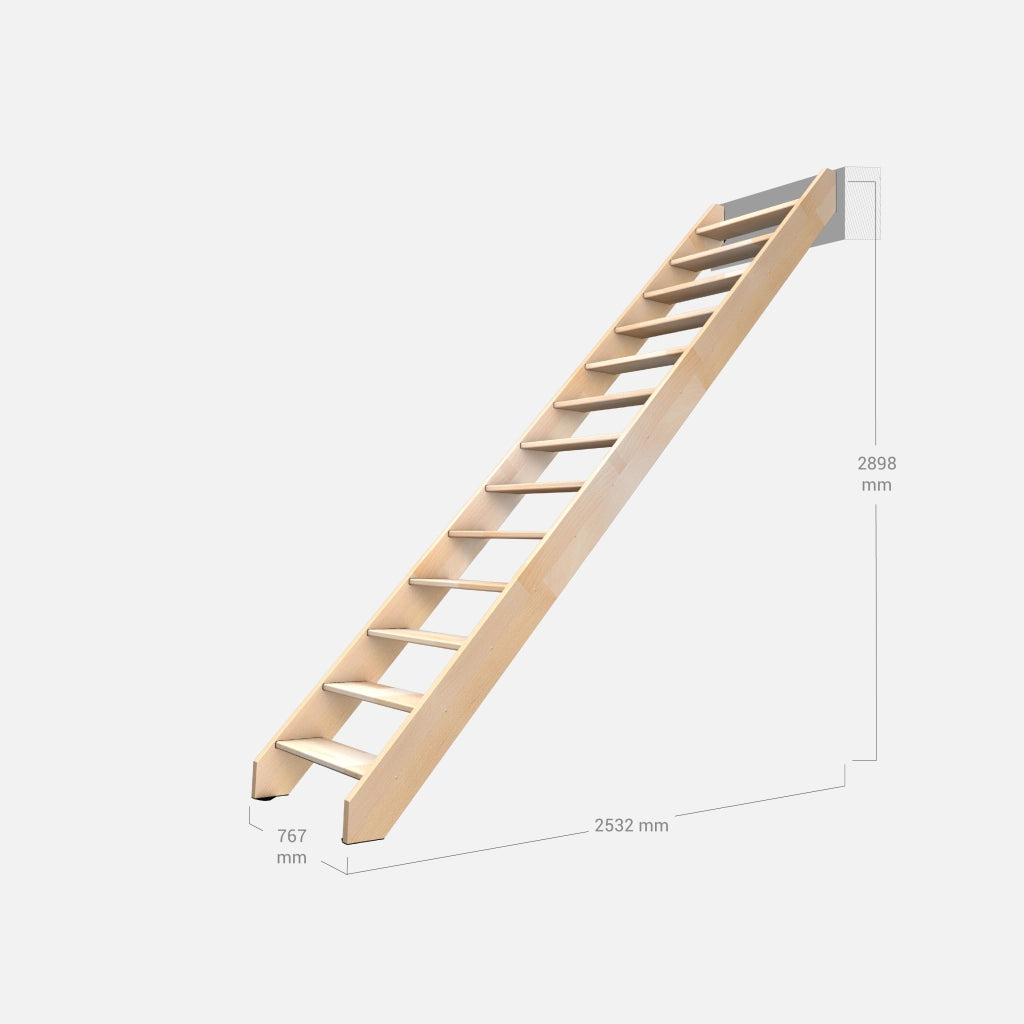 NOSTRA - Scala dritta in legno (faggio)