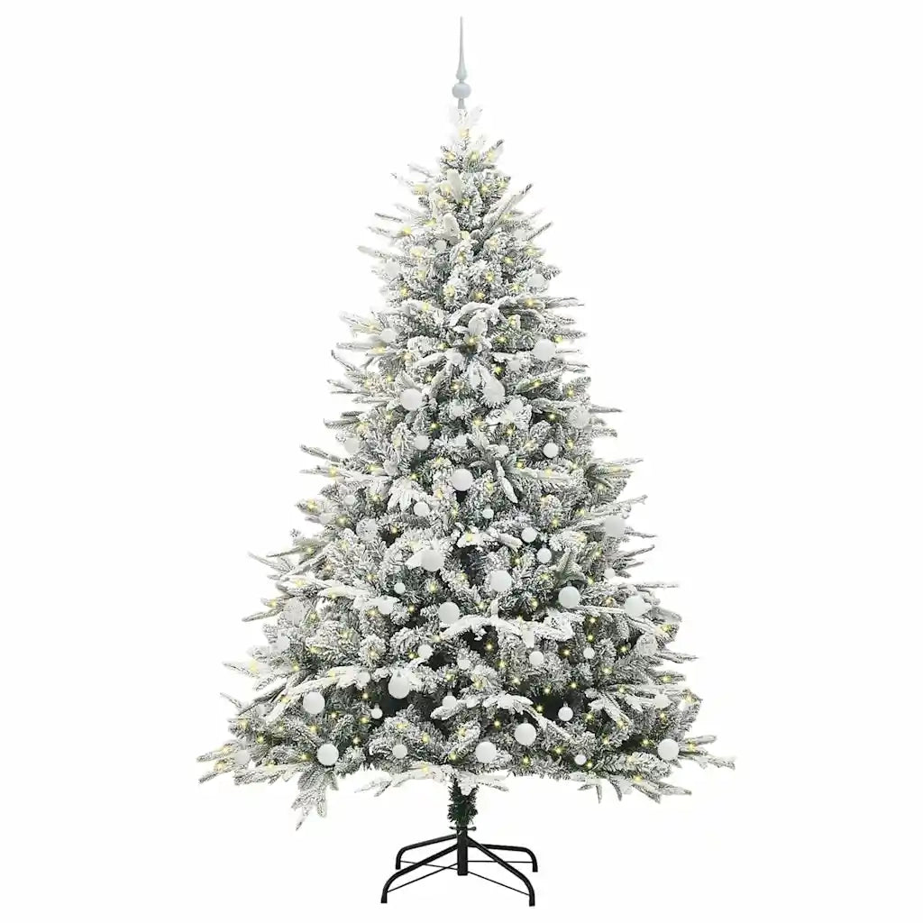 Albero di Natale | Decorazioni natalizie Artificiale Pre-illuminato con Set di Palline