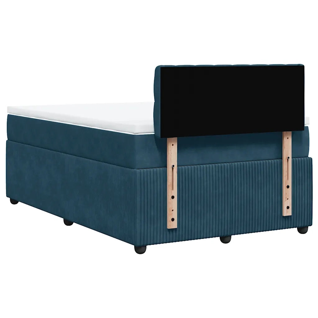 Giroletto a Molle con Materasso Blu 120x200 cm in Velluto 3287720