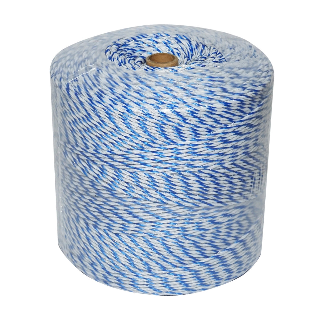 Filo bianco-blu, diametro 3 mm, 3x0.2 mm SS, 1000 m per recinzione elettrica, resistenza 7.8 Ohm, Bourget