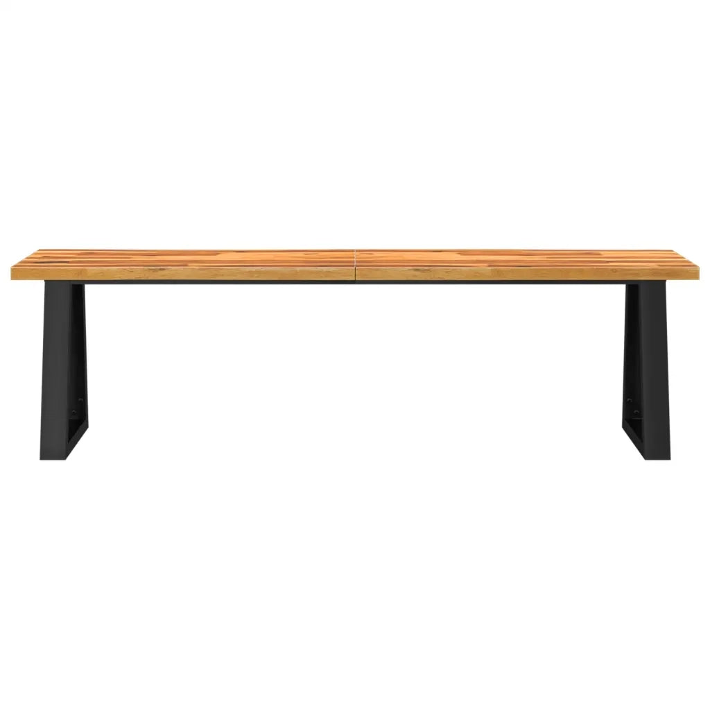 Panca con Bordi Vivi 160 cm in Legno Massello di Acacia
