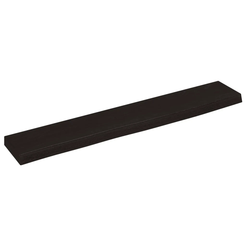 Ripiano Muro | Scaffale a Parete | Mensole Parete Marrone Scuro 60x10x2 cm Massello Rovere Trattato