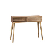 Consolle con 2 cassetti effetto legno naturale, 100cm, marrone