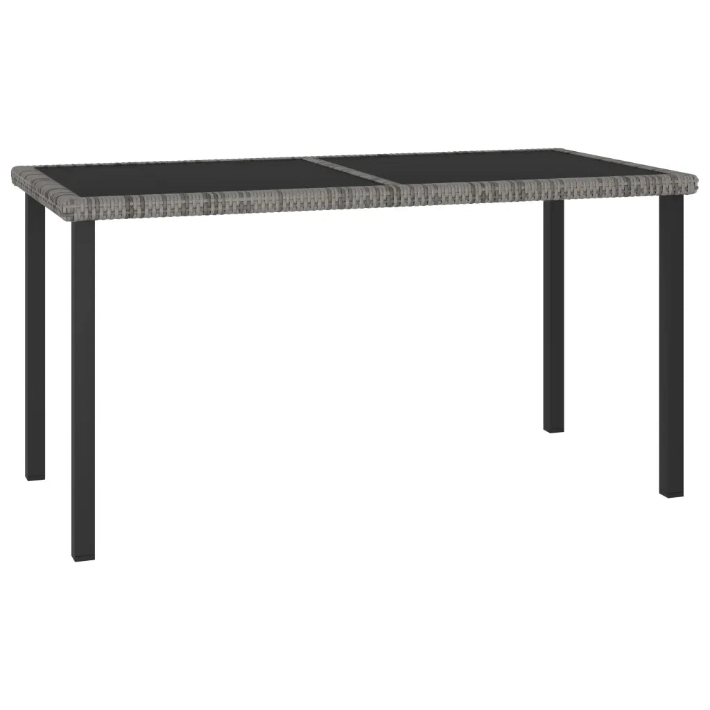 Set da Pranzo da Giardino 5 pz | Set Salotto da Giardino in Polyrattan Grigio