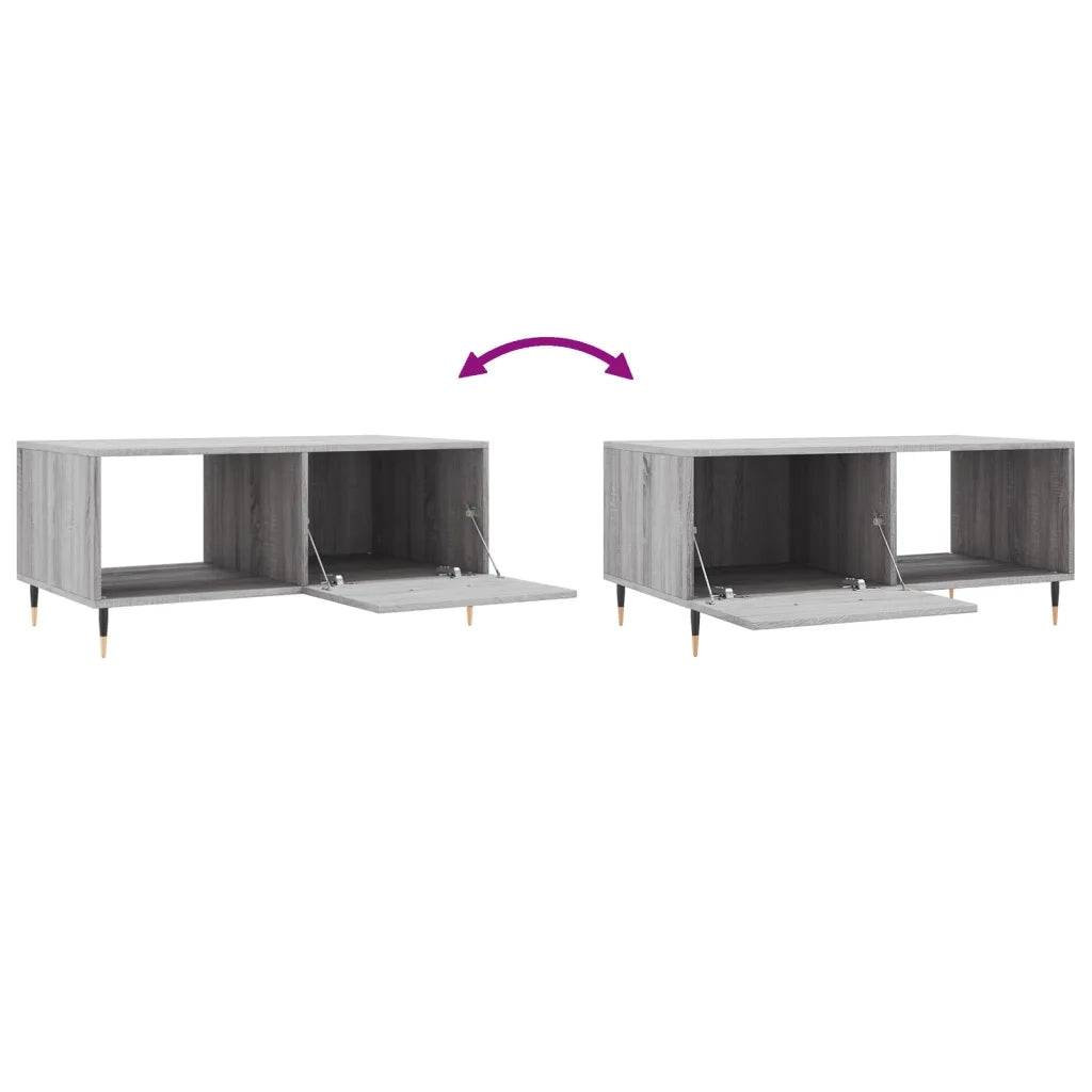 Tavolino da Salotto Grigio Sonoma 90x50x40 cm Legno Multistrato 829194
