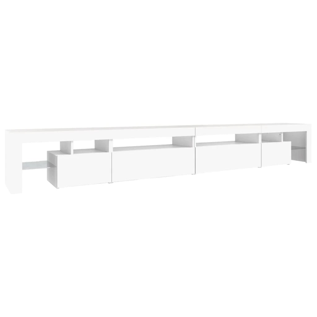 Mobile TV multimediale scaffale TV credenza mobile TV sala da pranzo soggiorno camera da letto con luci LED 290 x 36,5 x 40 cm bianco 02_0026581