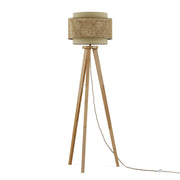 Vicco Lampada da terra Rattan/crema 45 x 142 cm