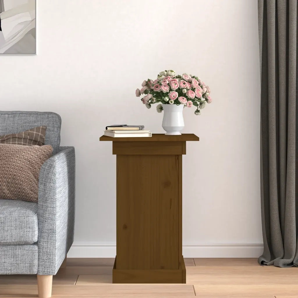 Portafiori Marrone Ambra 40x40x60 cm in Legno Massello di Pino 823632
