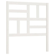 Testiera | Testata per Letto Bianca 81x4x104 cm in Legno Massello di Pino