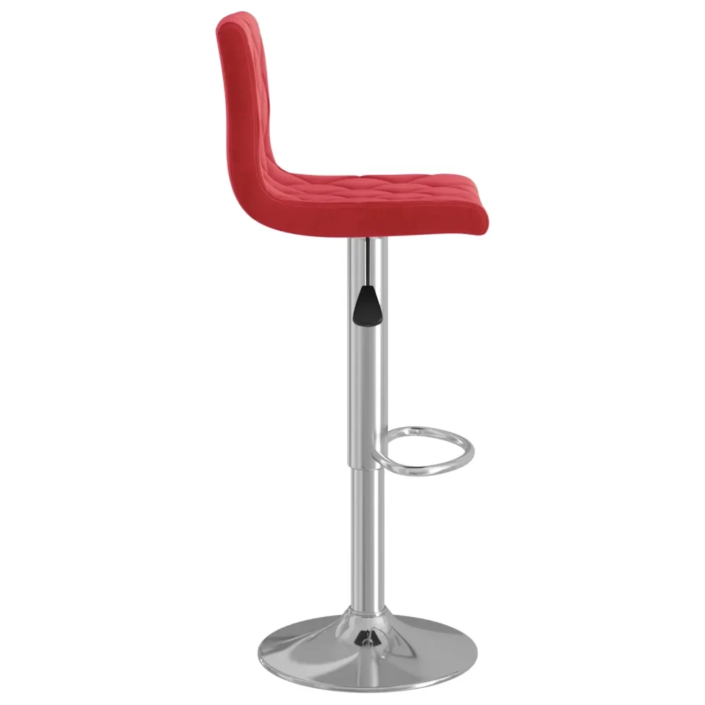 Sgabelli da Bar 2 pz Rosso Vino in Velluto 333693