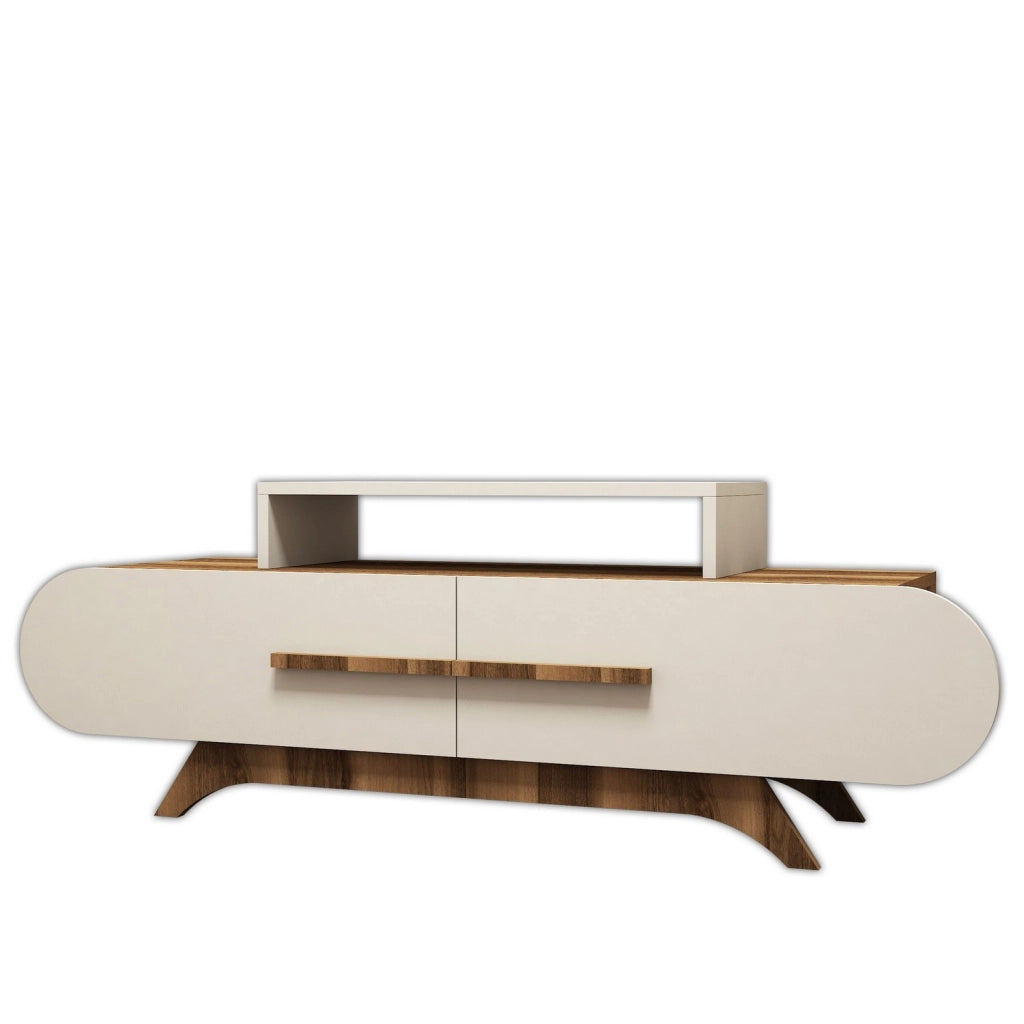 Mobile TV in legno "Rose" - 145 x 36 x 49 cm - Noce Crema