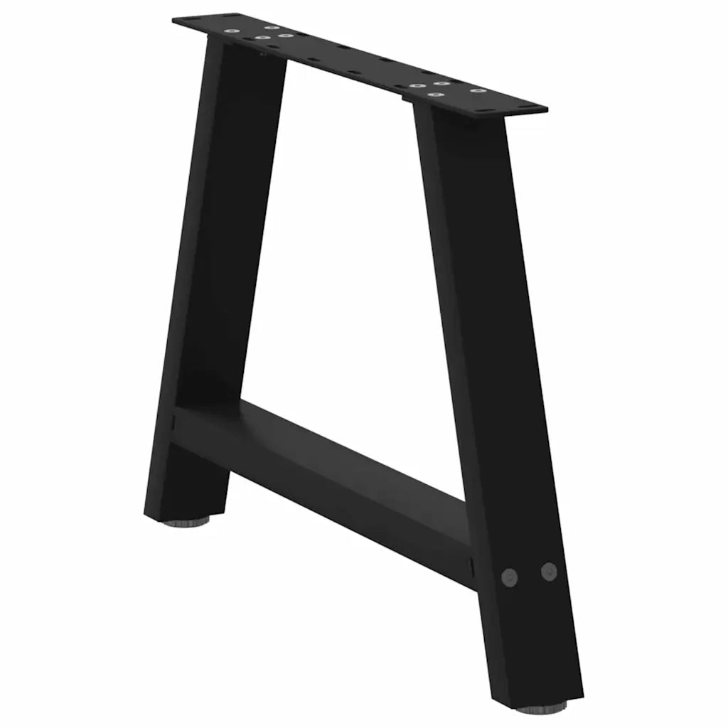 Gambe per Tavolino da Caffè a Forma di A 2 pz Nere 60x(42-43) cm Acciaio 4012836