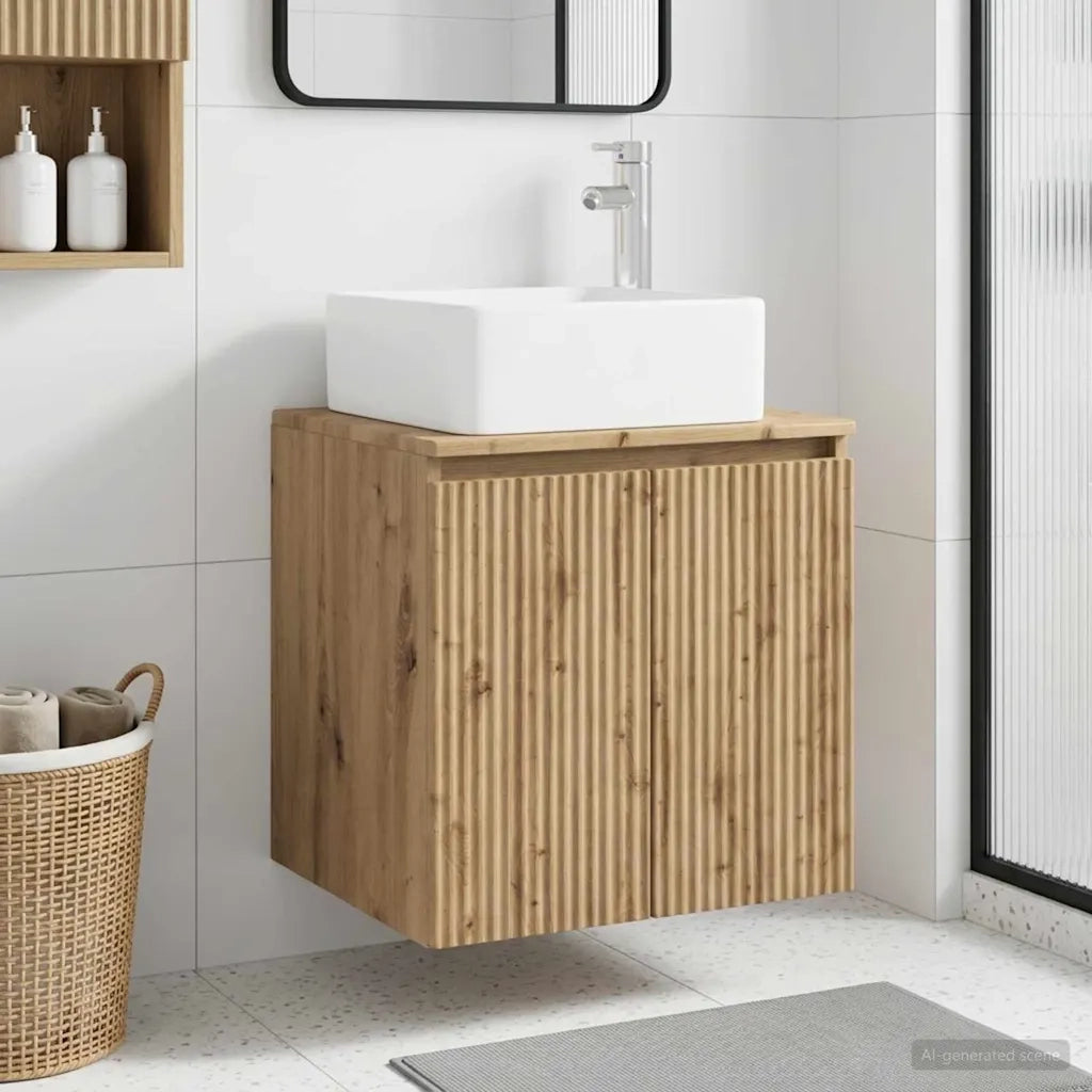 Mobile Lavabo da Parete Rovere Artigianale 49,5 x 41 x 63 cm 890411