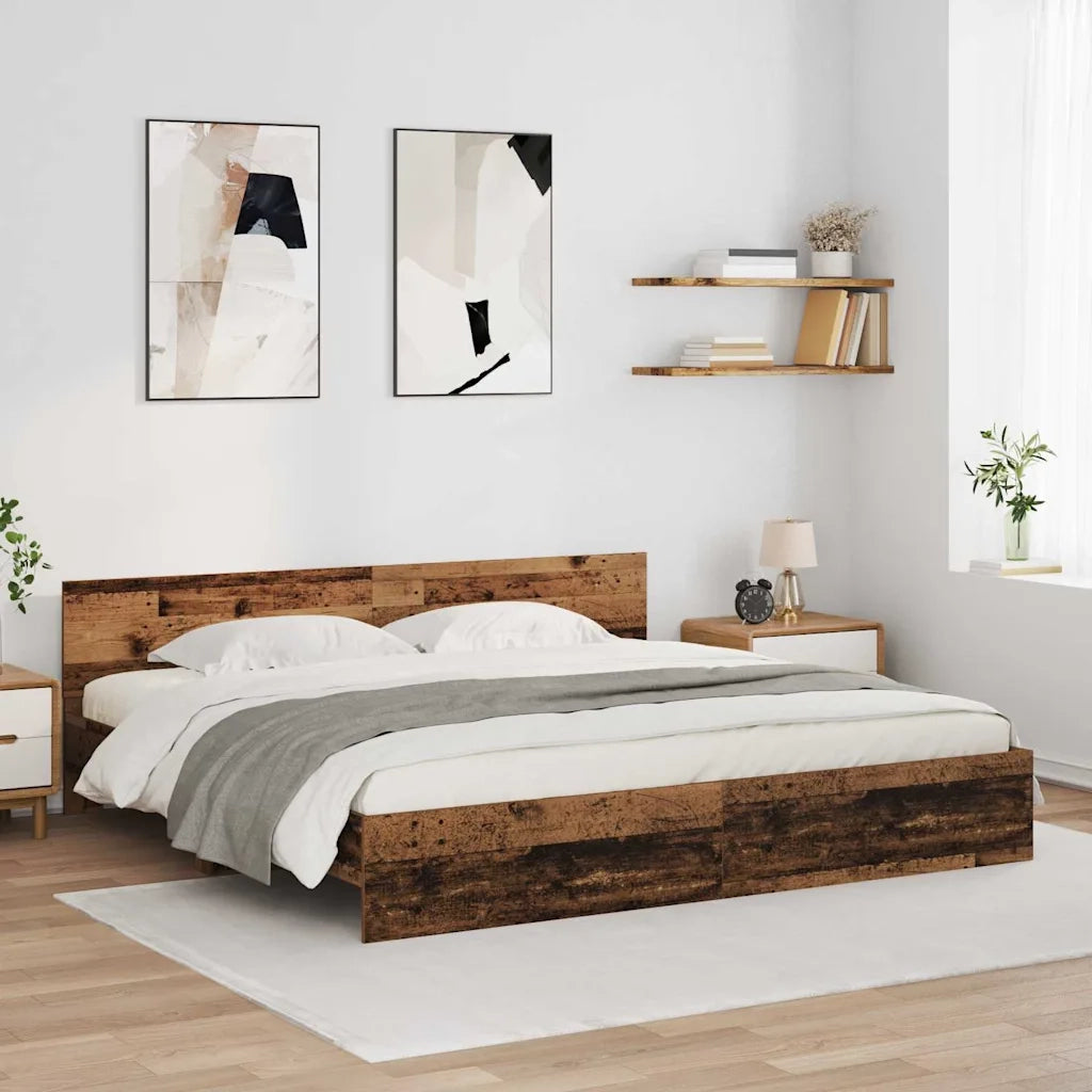 Struttura del letto con testiera Legno vecchio 180 x 200 cm 3403595
