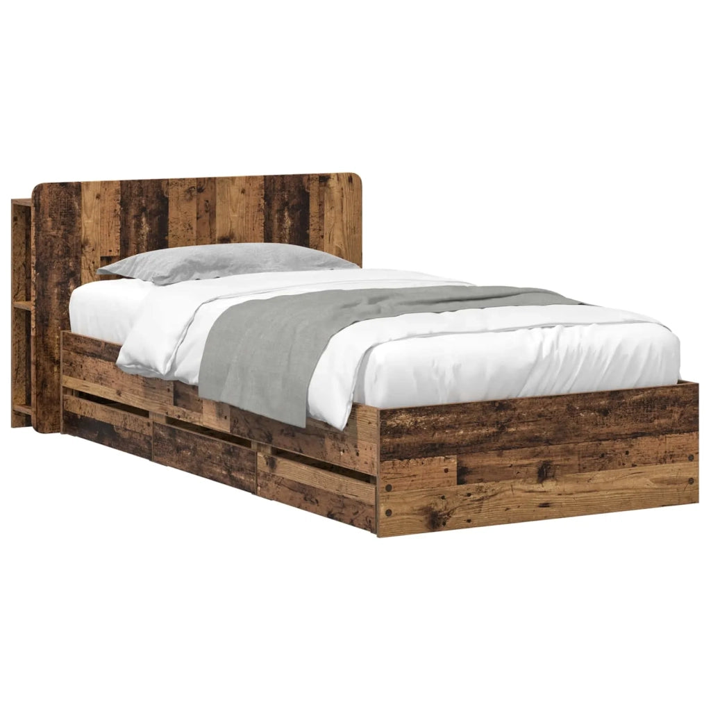 Telaio del letto con storage Legno antico 80 x 200 cm 3433915