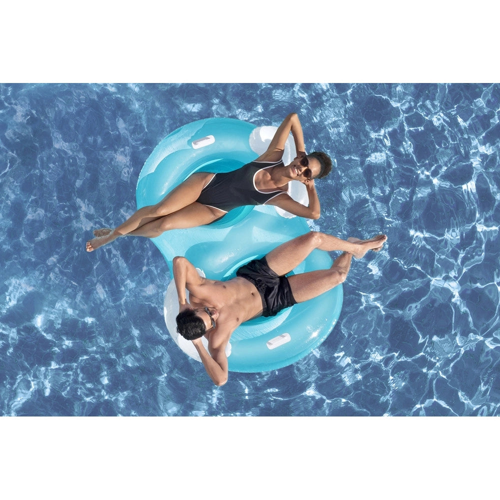 Trade Shop - Salvagente Poltrona Doppio Gonfiabile 2 Persone Con Schienale Maniglie Piscina Mare 43009 -
