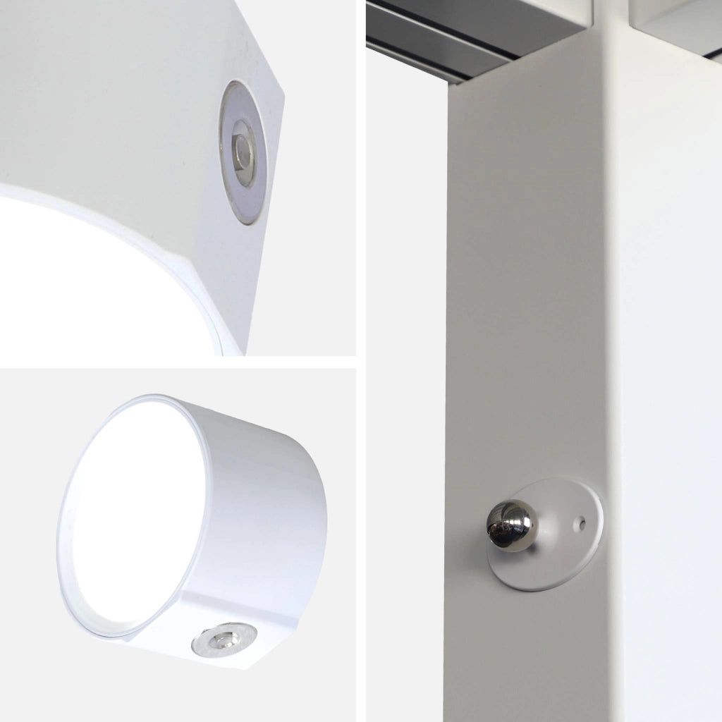 Set 2 lampade ricaricabili per pergola, bianco