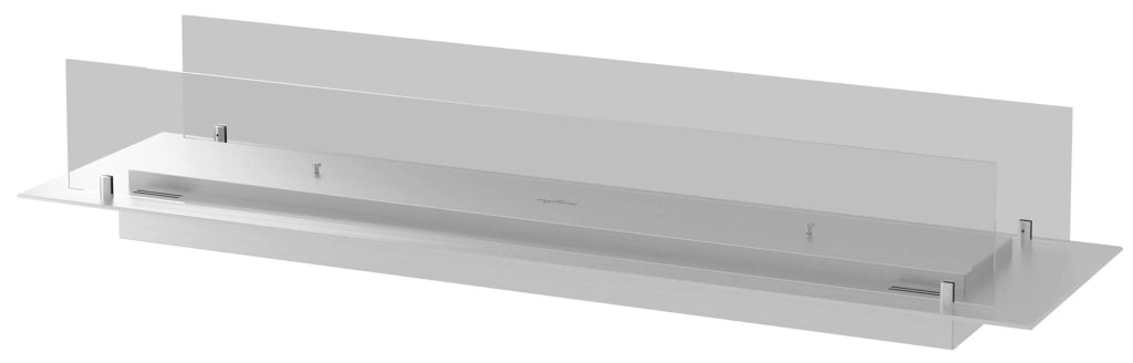 Camino a Bioetanolo da Incasso 120x32 cm Insert 1200 in Acciaio Inox