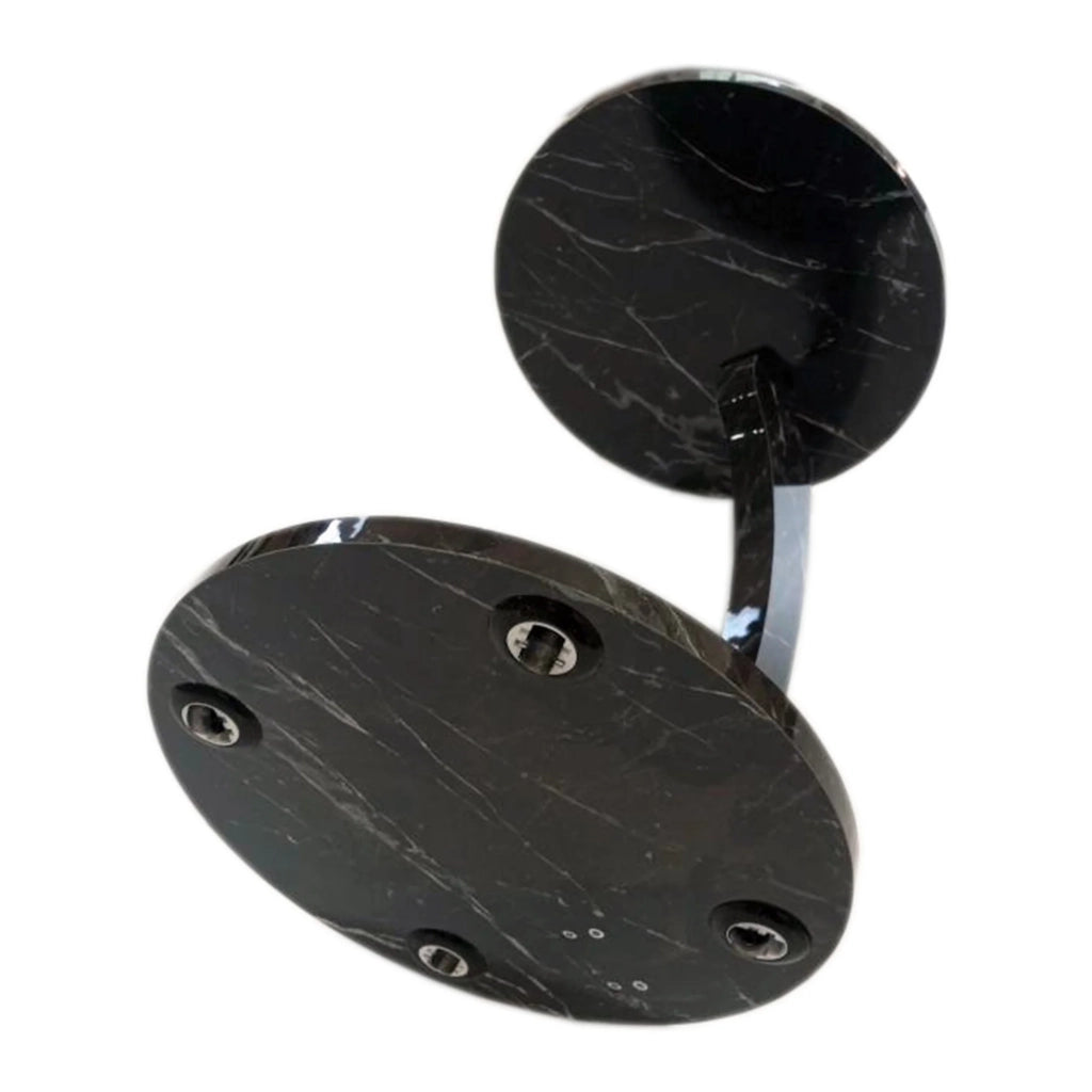 Tavolino rotondo con rotelle MDF 56 x 38 cm nero 03_0008667