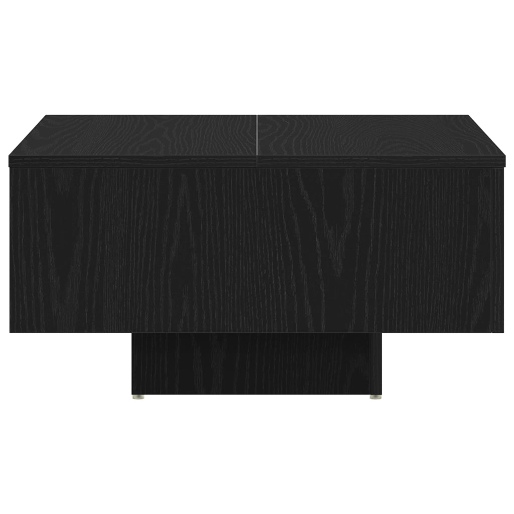 Tavolino da caffÃ¨  Nero Rovere 60x60x31,5 cm in legno ingegnerizzato