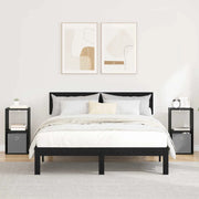 Comodino con cassetto 2 pcs Rovere Nero 30,5 x 27 x 59,5 cm 8000615