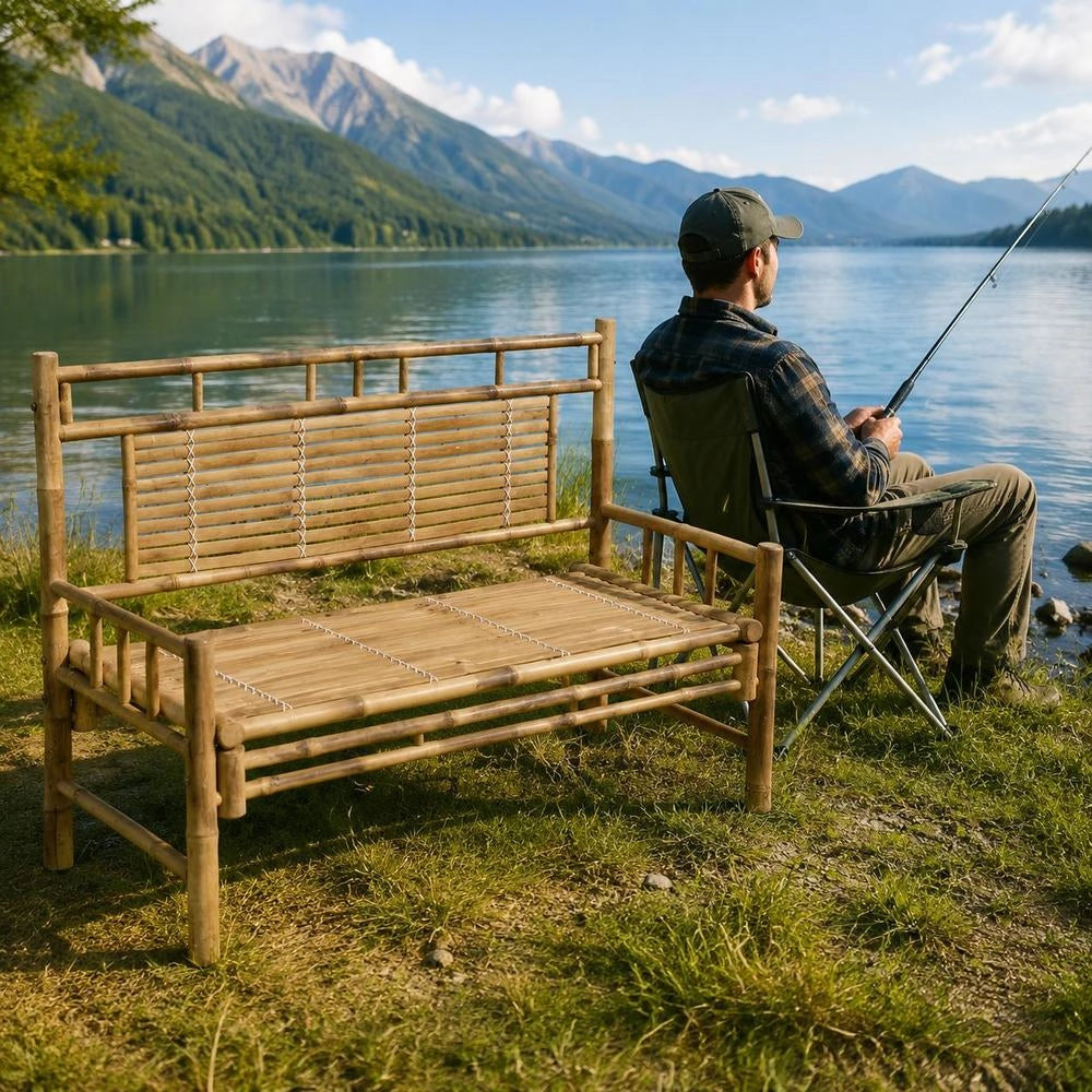 Garden Bench 120 Cm Bamboo