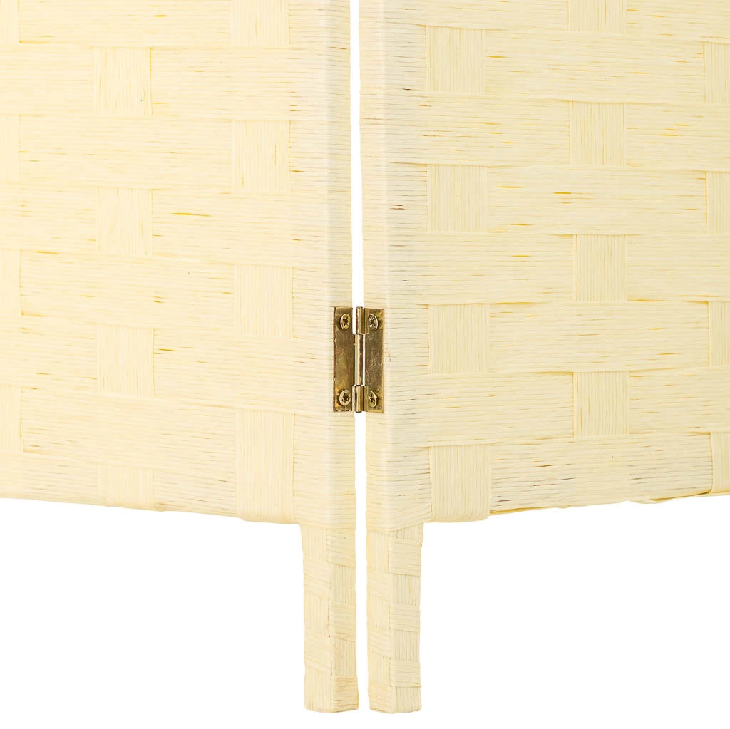 Biombo papel trenzado 4 hojas 50(x4)x3x180h cm