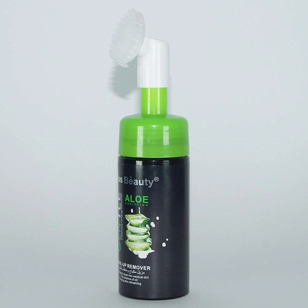 Trade Shop - Schiuma Detergente Viso Aloe 150ml Idrata Cura Pelle Struccante Make Up Trucco -