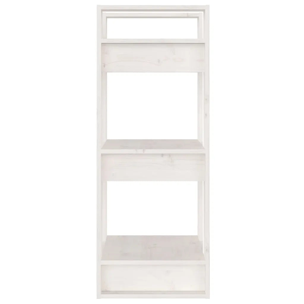 Libreria/Divisorio Bianco 41x35x91 cm in Legno Massello di Pino 813860