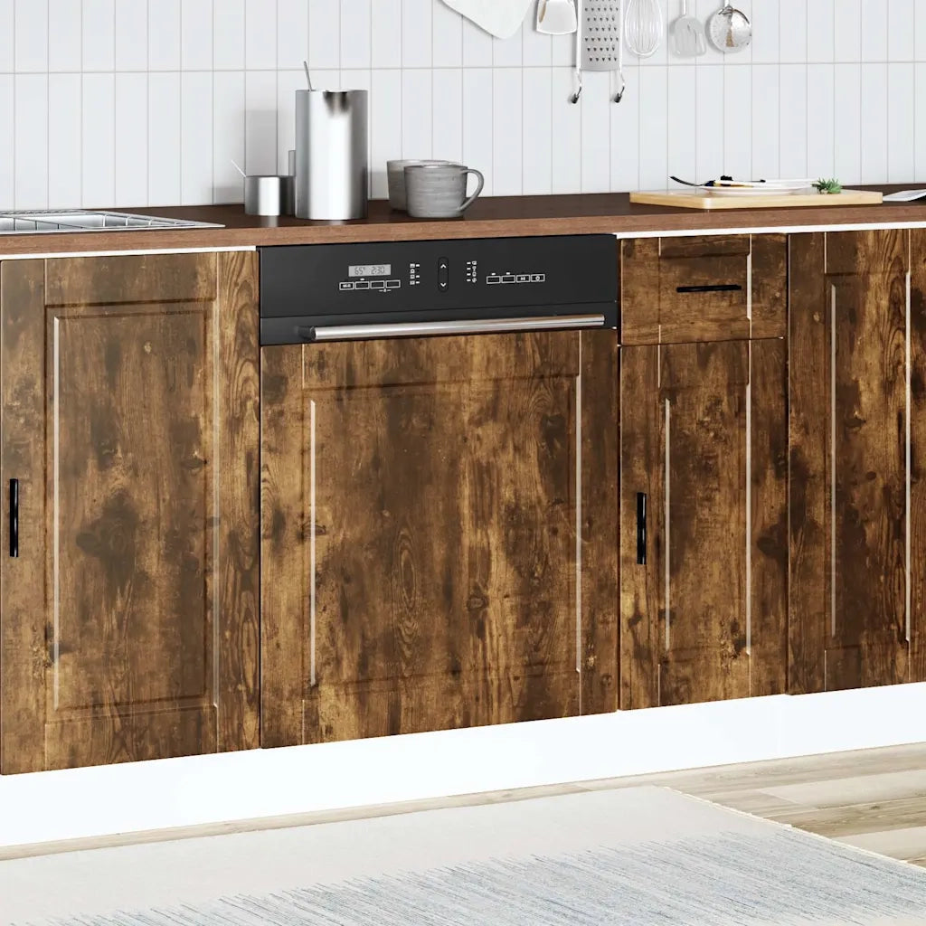 vidaXL Pannello Lavastoviglie Porto Rovere Fumo 60x1,5x67 cm