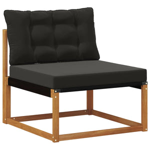 Set di divani da esterno con cuscino 8 pcs Naturale e Nero 3369275