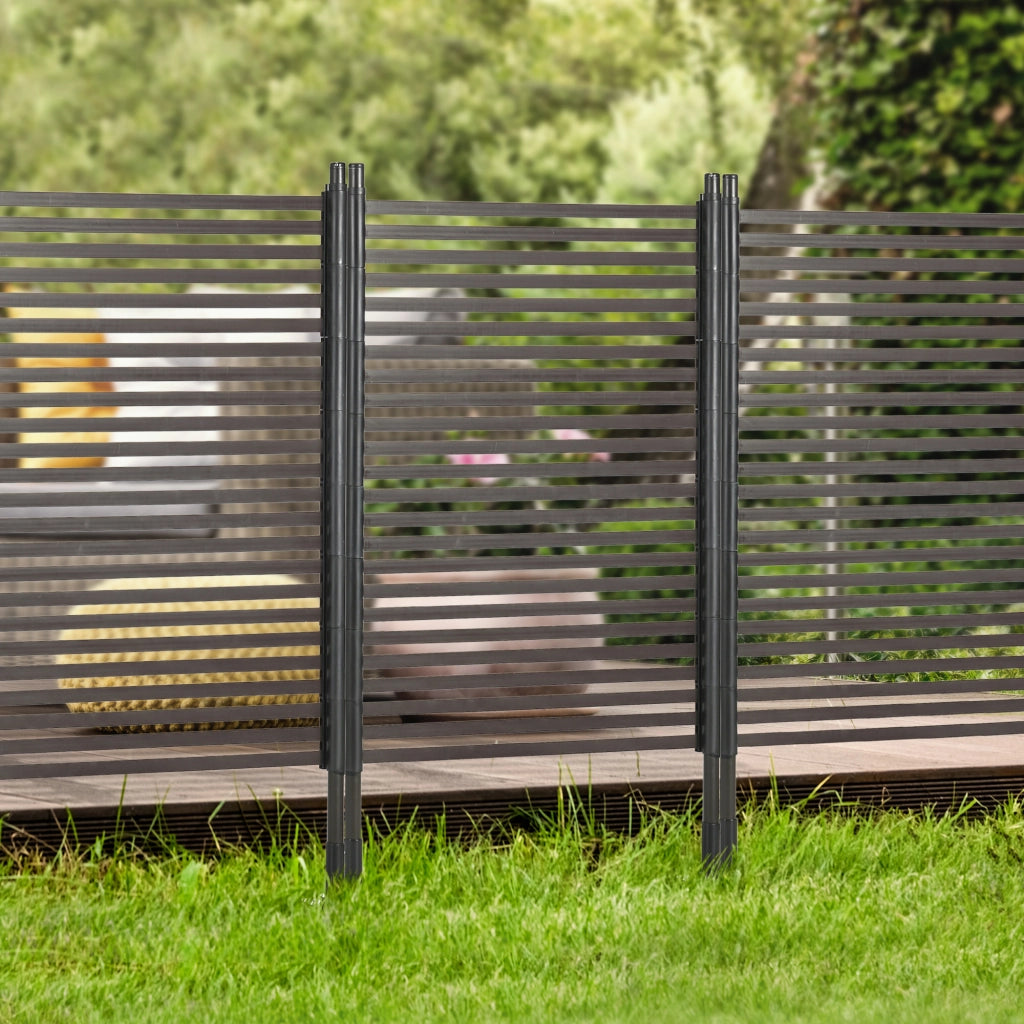 Recinzione da Giardino in Acciaio ¨C zephmum ¨C Marrone 93x22x150 cm